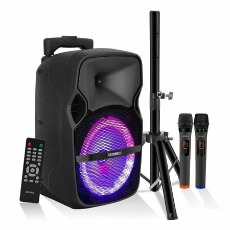 5 CORE 5 Core DJ speakers 8" Rechargeable Powered PA system 250W Loud DJ Speaker - ACTIVE HOME 8 2-MIC ACTIVE HOME 8 2-MIC